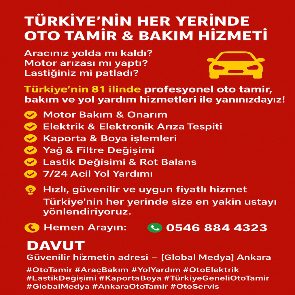 Türkiye’nin Her Yerinde Oto Tamir & Bakım Hizmeti